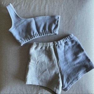 French Terry Bra and Mini Short Set
